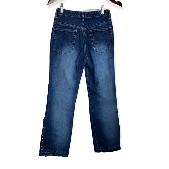 Vintage 90s Wild Secret Studded Dark Wash flare jeans - Picture 12 of 12
